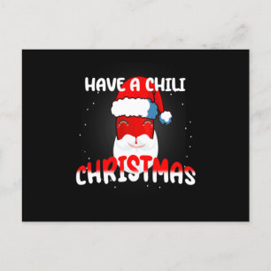 Hot Chilli Pepper Christmas Design, Unisex Postcard