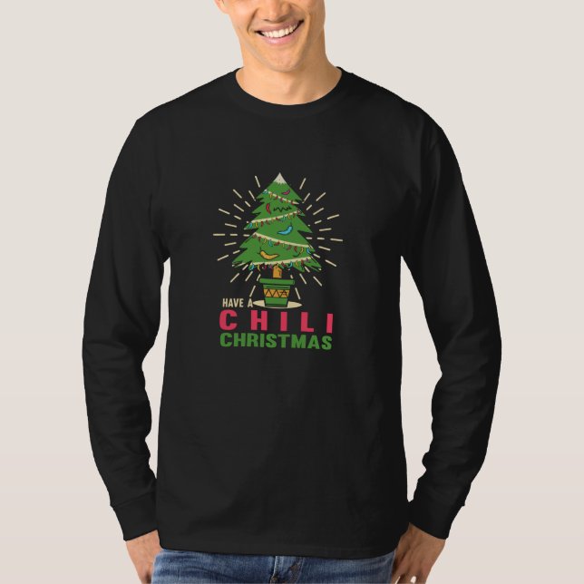Hot Chilli Pepper Christmas Design, Unisex T-Shirt (Front)