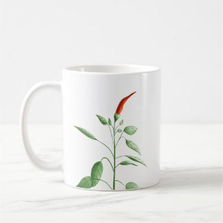 Hot Chilli Pepper Plant Botanical Illustration Coffee Mug