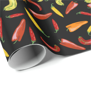 Hot Chilli Pepper Wrapping Paper Novelty Gift Wrap