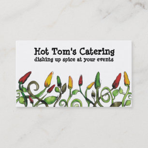 hot chilli peppers chef catering business cards