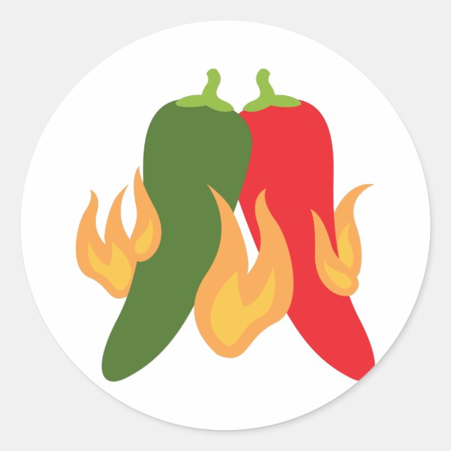 Hot Chilli Peppers Classic Round Sticker (Front)