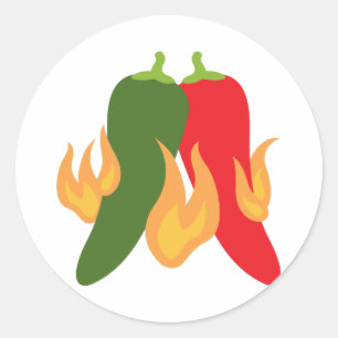 Hot Chilli Peppers Classic Round Sticker