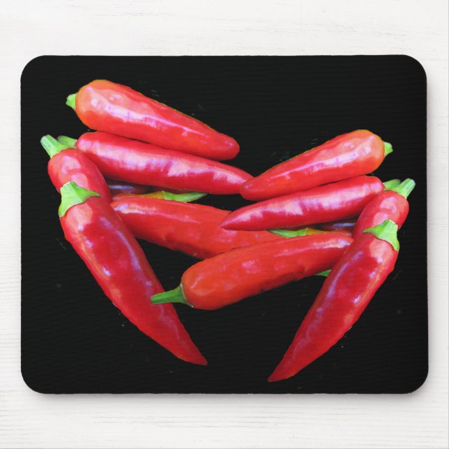 Hot Chilli Peppers Mouse Mat (Front)