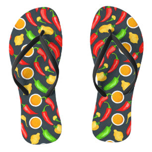 Hot Chilli Peppers Pattern Flip Flops