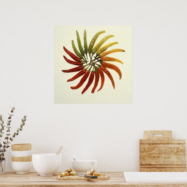 Hot Chilli Peppers Poster (Kitchen)