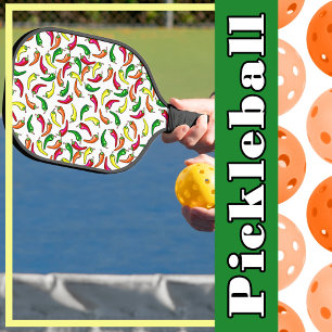 Hot Chilli Peppers Red, Yellow, Green, and Orange  Pickleball Paddle