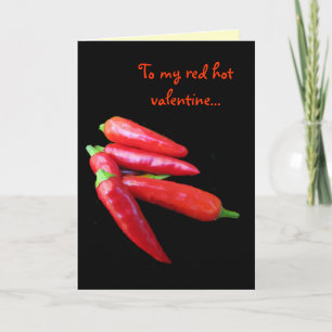 Hot Chilli Peppers Valentine Holiday Card