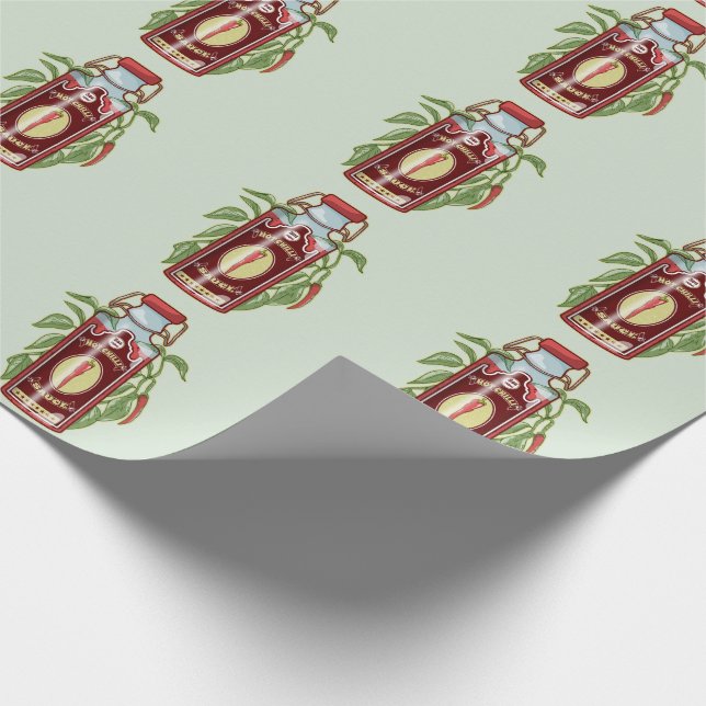Hot Chilli Sauce Wrapping Paper (Corner)