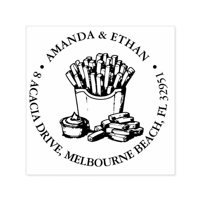 Hot Chips Party Snack Theme Self-inking Stamp (Design)