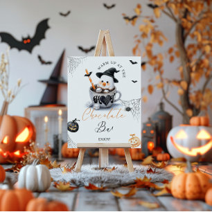 Hot Choco Bar Little Boo Baby Shower Halloween  Poster