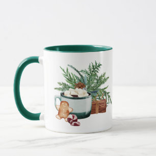 Hot Chocolate And Gingerbread Christmas Coffee Mug