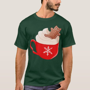 Hot Chocolate And Gingerbread Kitty T-Shirt