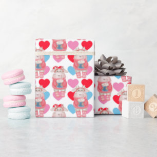 Hot Chocolate And Hearts Wrapping Paper