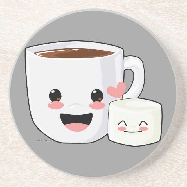 Hot Chocolate and Marshmallow Coaster (Front)