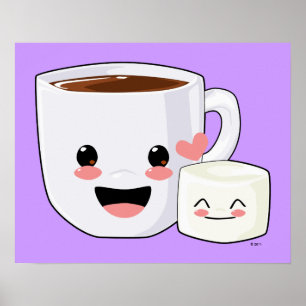 Hot Chocolate and Marshmallow Poster