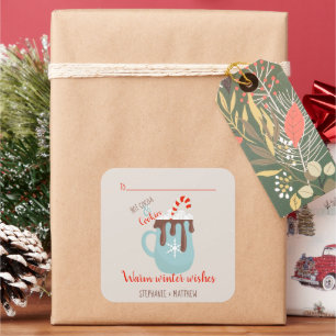 Hot Chocolate and Marshmallows Square Sticker