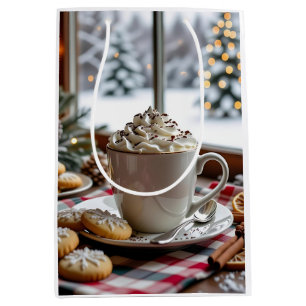 Hot Chocolate and Sugar Cookies Festive Christmas Medium Gift Bag