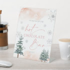 Hot Chocolate Bar blush winter wonderland sign
