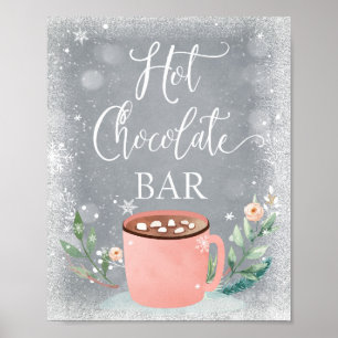 Hot Chocolate Bar Cocoa Sweet Girl Birthday Sign