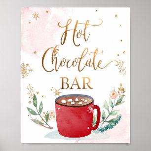 Hot Chocolate Bar Cocoa Sweet Girl Birthday Sign