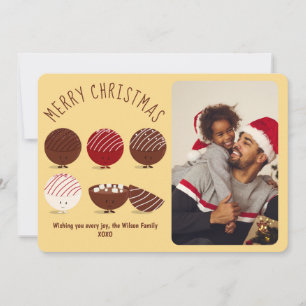 Hot Chocolate Bomb Fun Photo Christmas Holiday Card