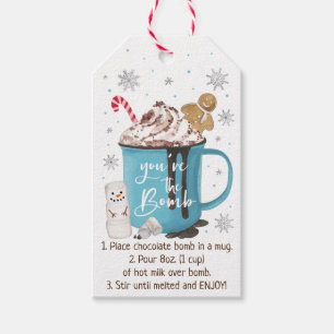 Hot Chocolate Bomb Hot Cocoa Bomb Instruction Gift Tags