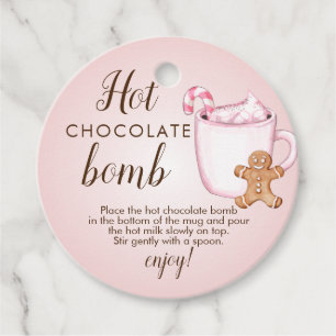 Hot chocolate bomb tag