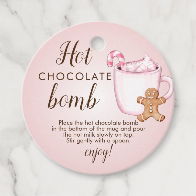 Hot chocolate bomb tag (Front)