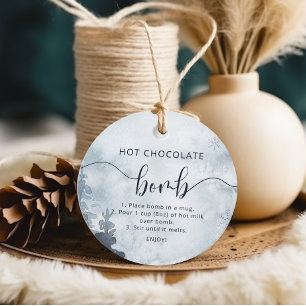 Hot chocolate bomb tag. Winter forest cocoa bomb  Favour Tags