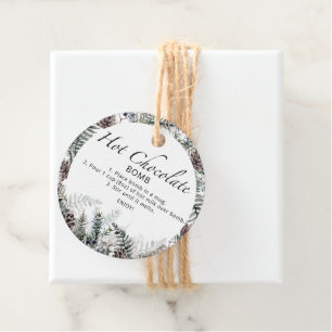 Hot chocolate bomb tag. Winter hot cocoa bomb Favo Favour Tags