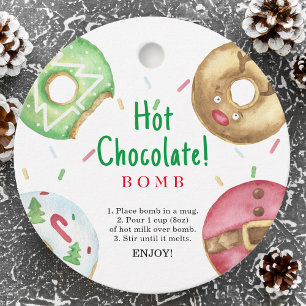 Hot chocolate bomb tag.Winter hot cocoa bomb Favour Tags