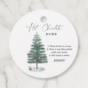 Hot chocolate bomb tag.Winter hot cocoa bomb Favour Tags