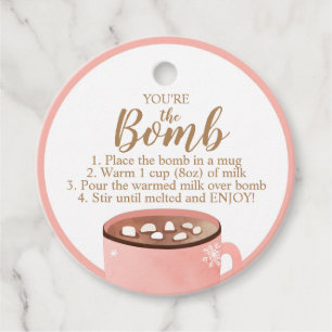 Hot Chocolate Bomb Tags You're the Bomb Cocoa