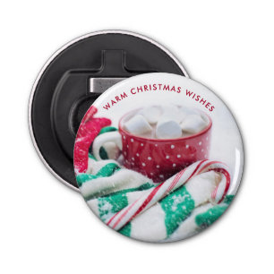 Hot Chocolate & Candy Cane Christmas Bottle Opener