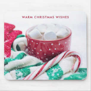 Hot Chocolate & Candy Cane Christmas Mouse Mat