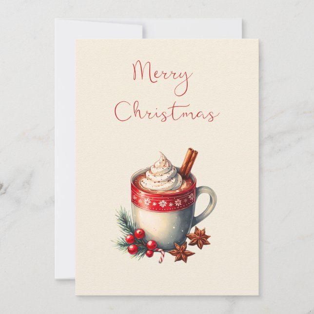 Hot Chocolate Christmas Card  (Front)