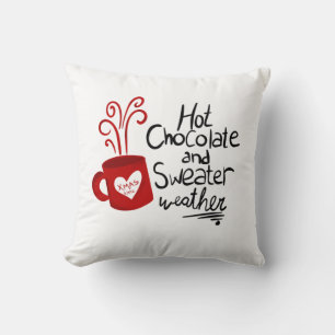 Hot Chocolate Christmas Holiday  Cushion