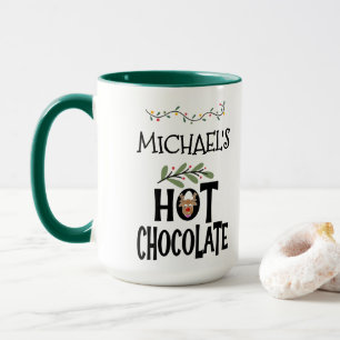 Hot Chocolate Christmas Reindeer & Custom Name Mug