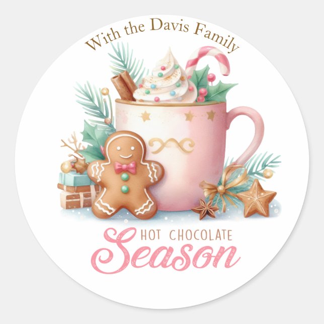 Hot Chocolate Christmas Season Sticker (Front)