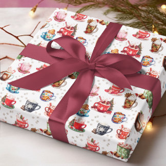 Hot Chocolate Christmas Wrapping paper Set of 3