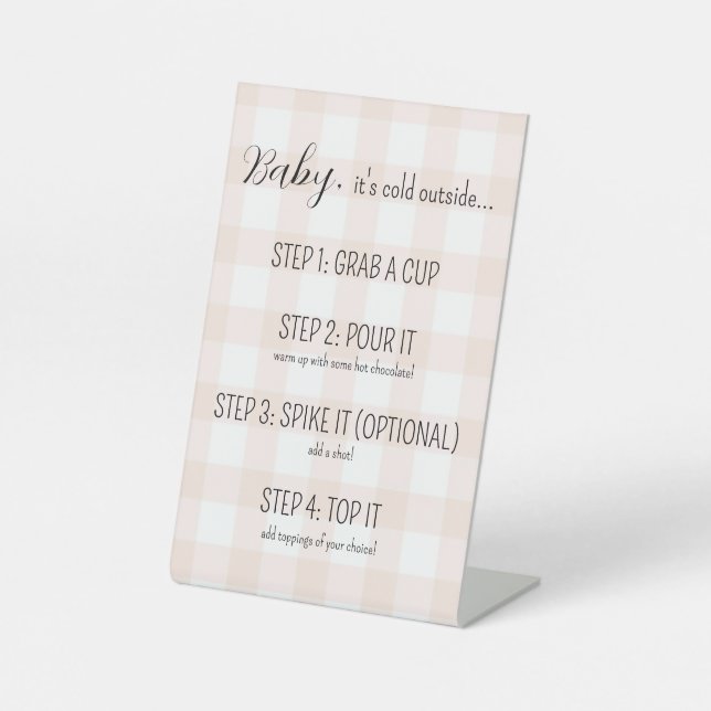 Hot Chocolate / Cider Bar Sign for Baby Shower (Front)