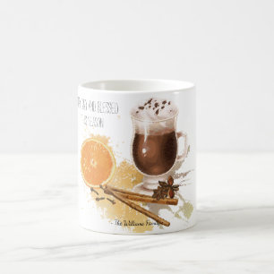 Hot Chocolate Cinnamon Orange Season Greetings Coffee Mug