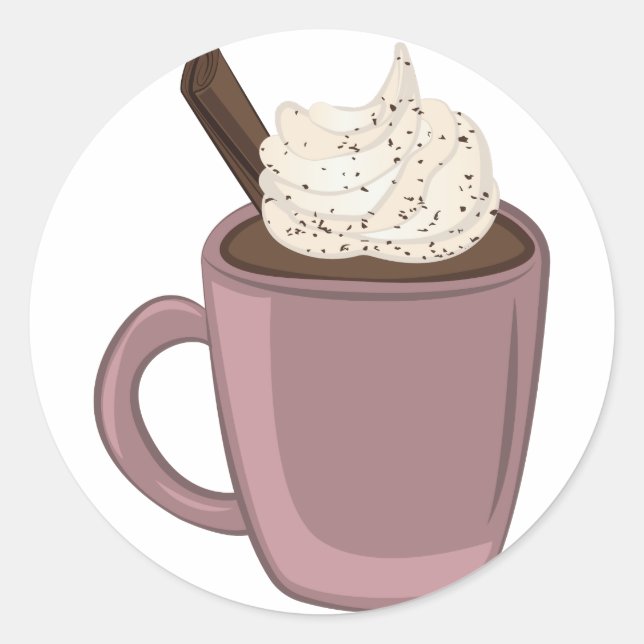 Hot Chocolate Classic Round Sticker (Front)