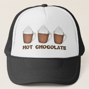 Hot Chocolate Cocoa Chocoholic Winter Drinks Trucker Hat