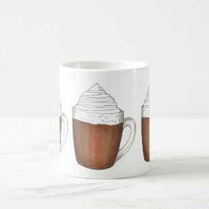 Hot Chocolate Cocoa w/ Whipped Cream Winter Mug