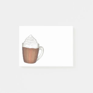 Hot Chocolate Cocoa Whipped Cream Holiday Post-Its Post-it Notes