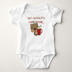 Hot Chocolate Connoisseur Boy Bear Baby Bodysuit