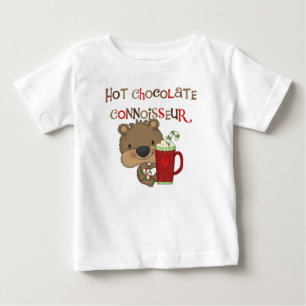 Hot Chocolate Connoisseur Boy Bear Baby T-Shirt