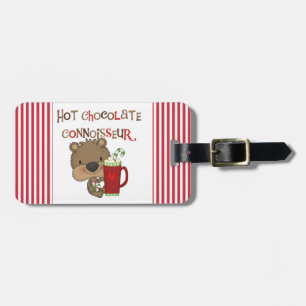 Hot Chocolate Connoisseur Boy Bear Luggage Tag